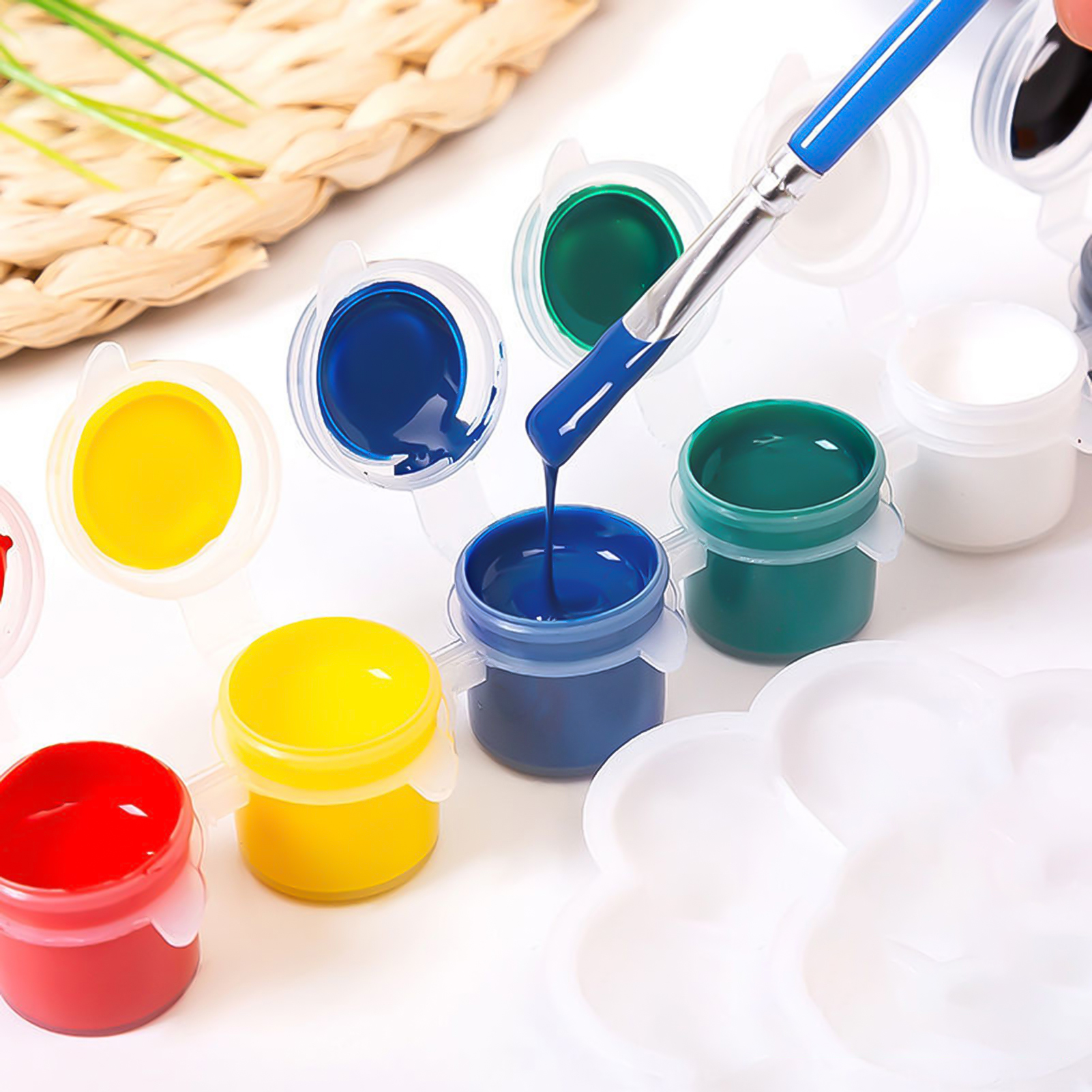 Archer Solid 12 Watercolor Pigment Ceremics Pottery Paint Brush DIY Art  Crafts Set 
